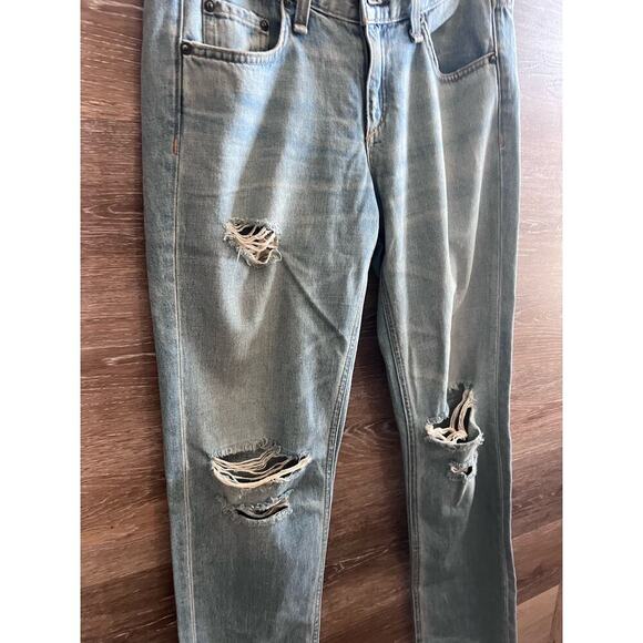 Rag and Bone jeans distressed size 24 boyfriend light wash - Picture 4 of 6